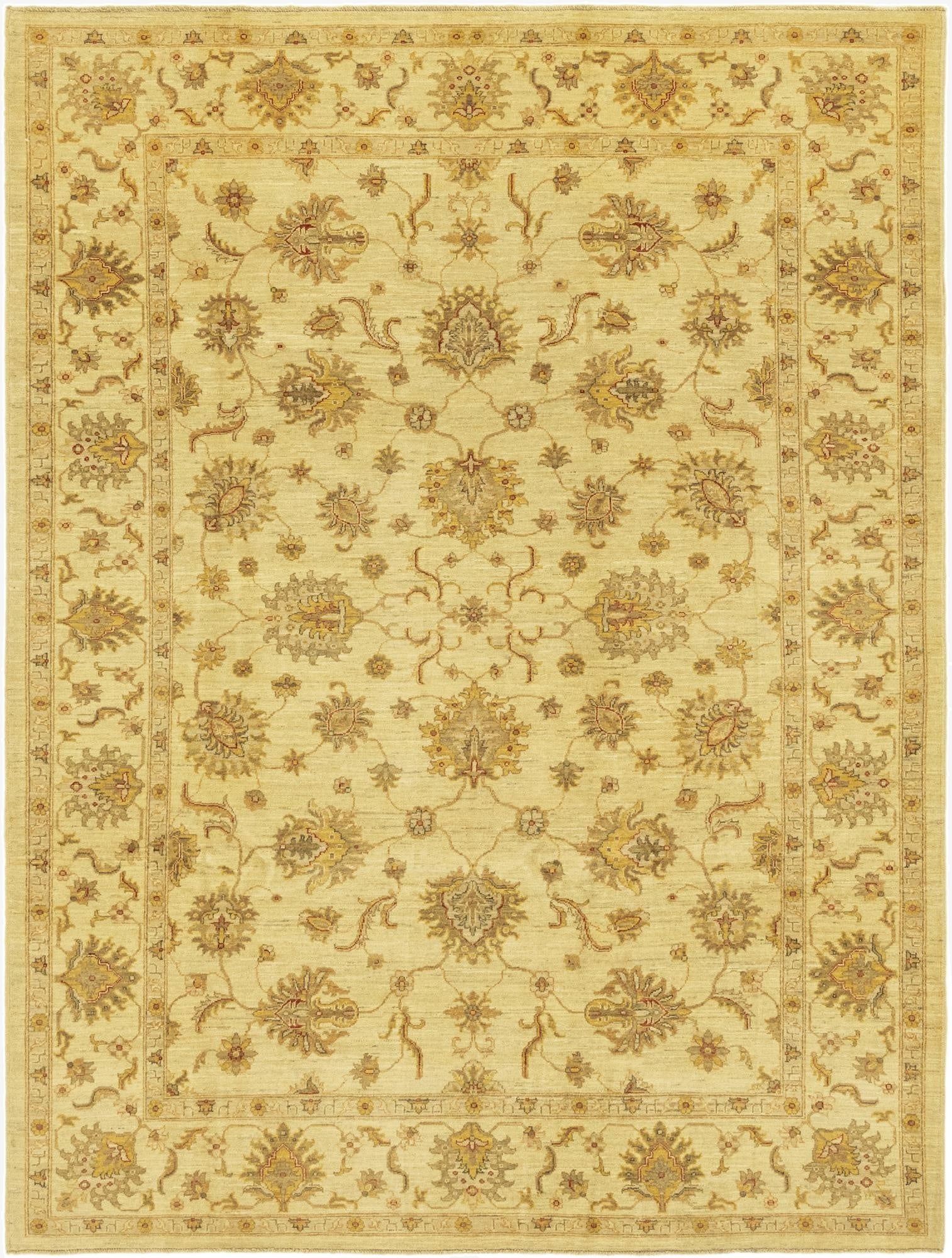 7' x 9' 5  Hand Knotted Peshawar Ziegler Rug