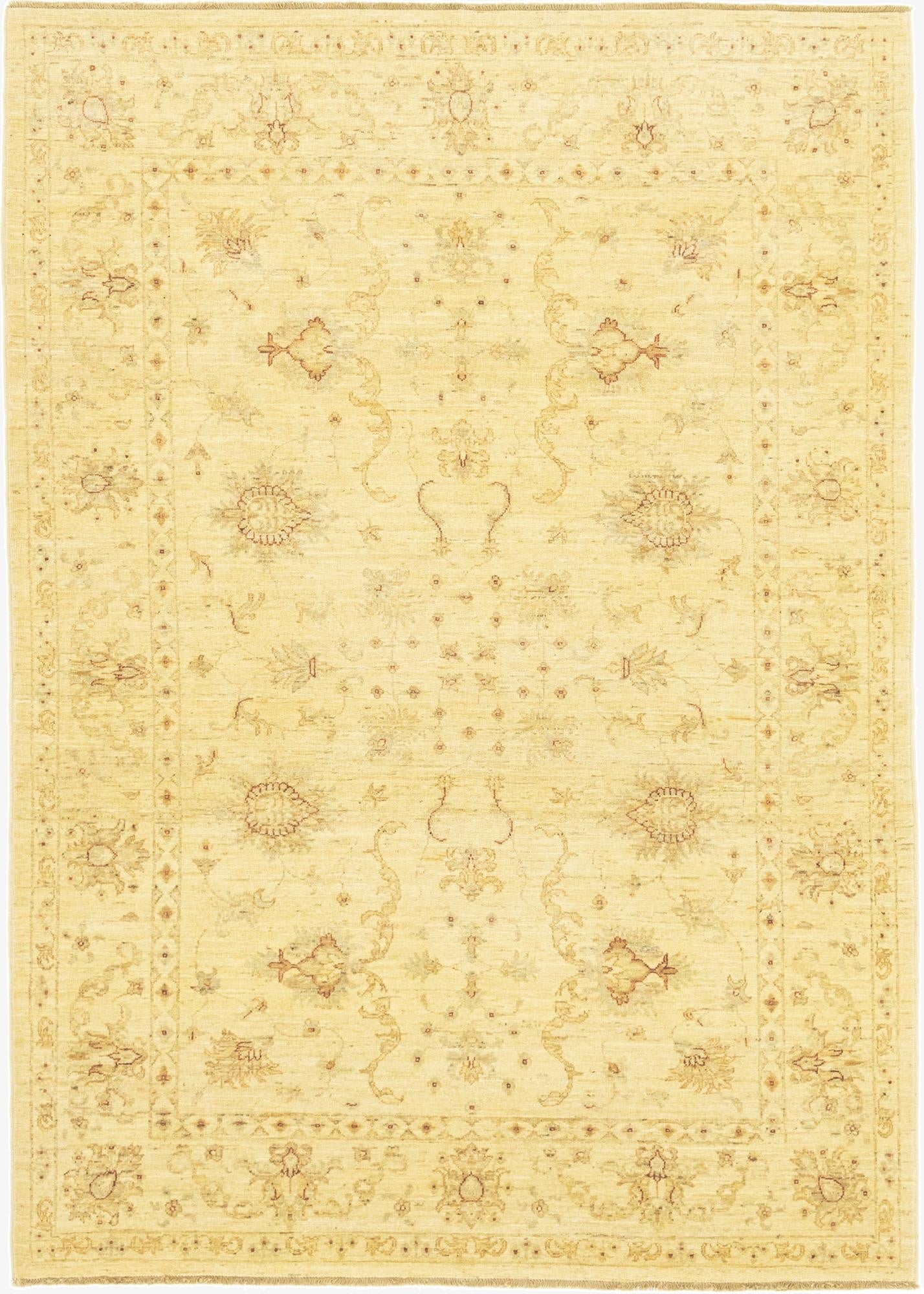 5' 9 x 8'  Hand Knotted Peshawar Ziegler Rug