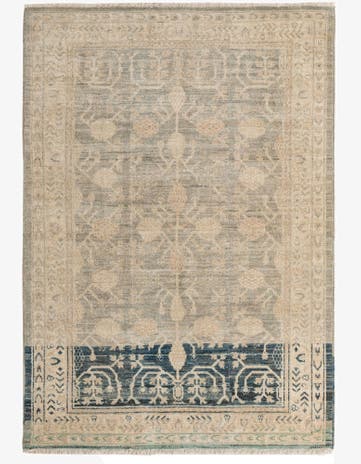4' 1 x 5' 10 Hand Knotted Peshawar Ziegler Rug