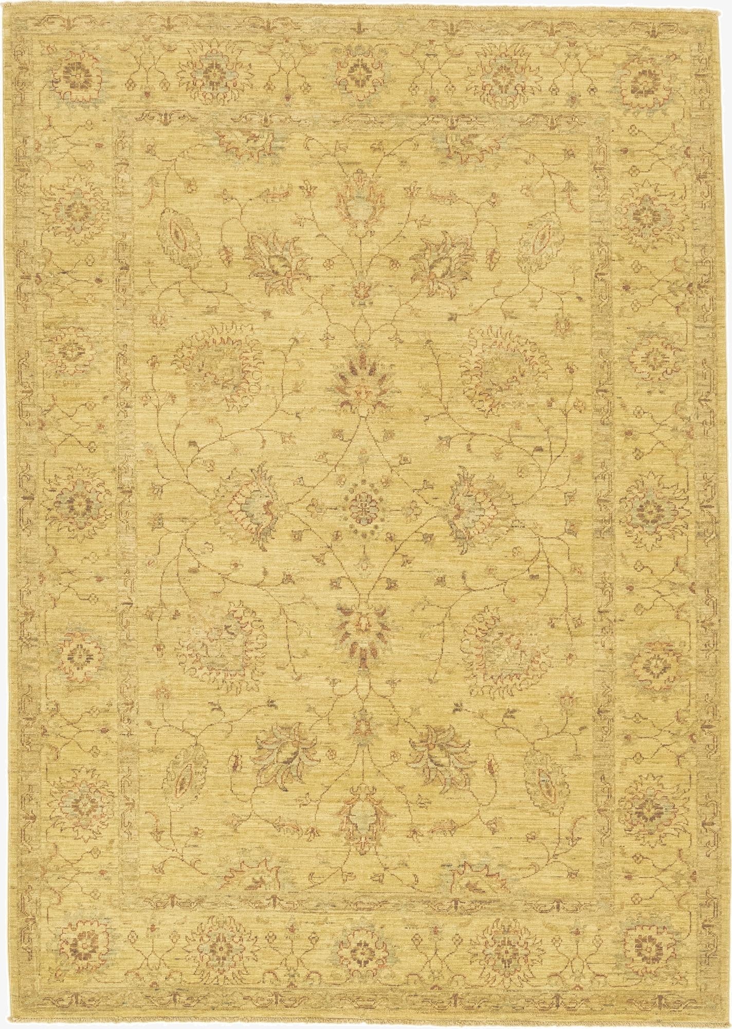 5' 8 x 8'  Hand Knotted Peshawar Ziegler Rug