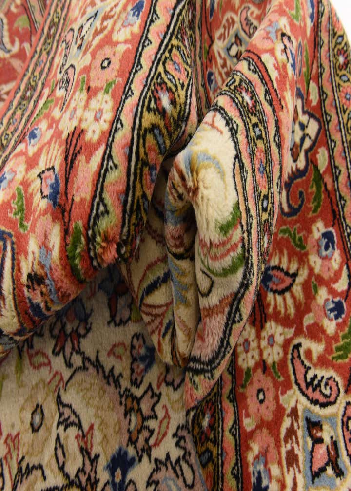 6' 7 x 10' Hand Knotted Qom Persian Rug