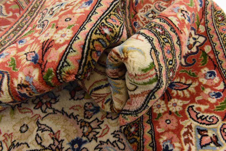 6' 7 x 10' Hand Knotted Qom Persian Rug