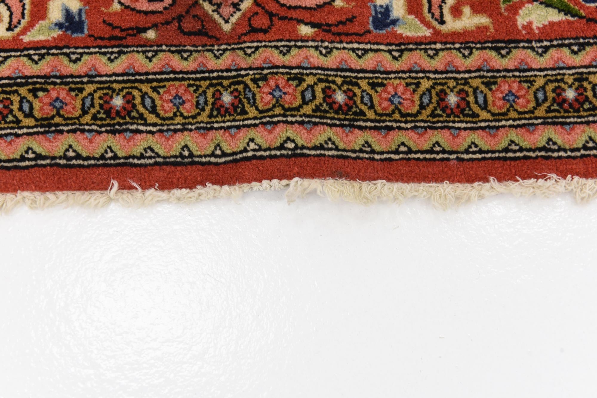 6' 7 x 10' Hand Knotted Qom Persian Rug