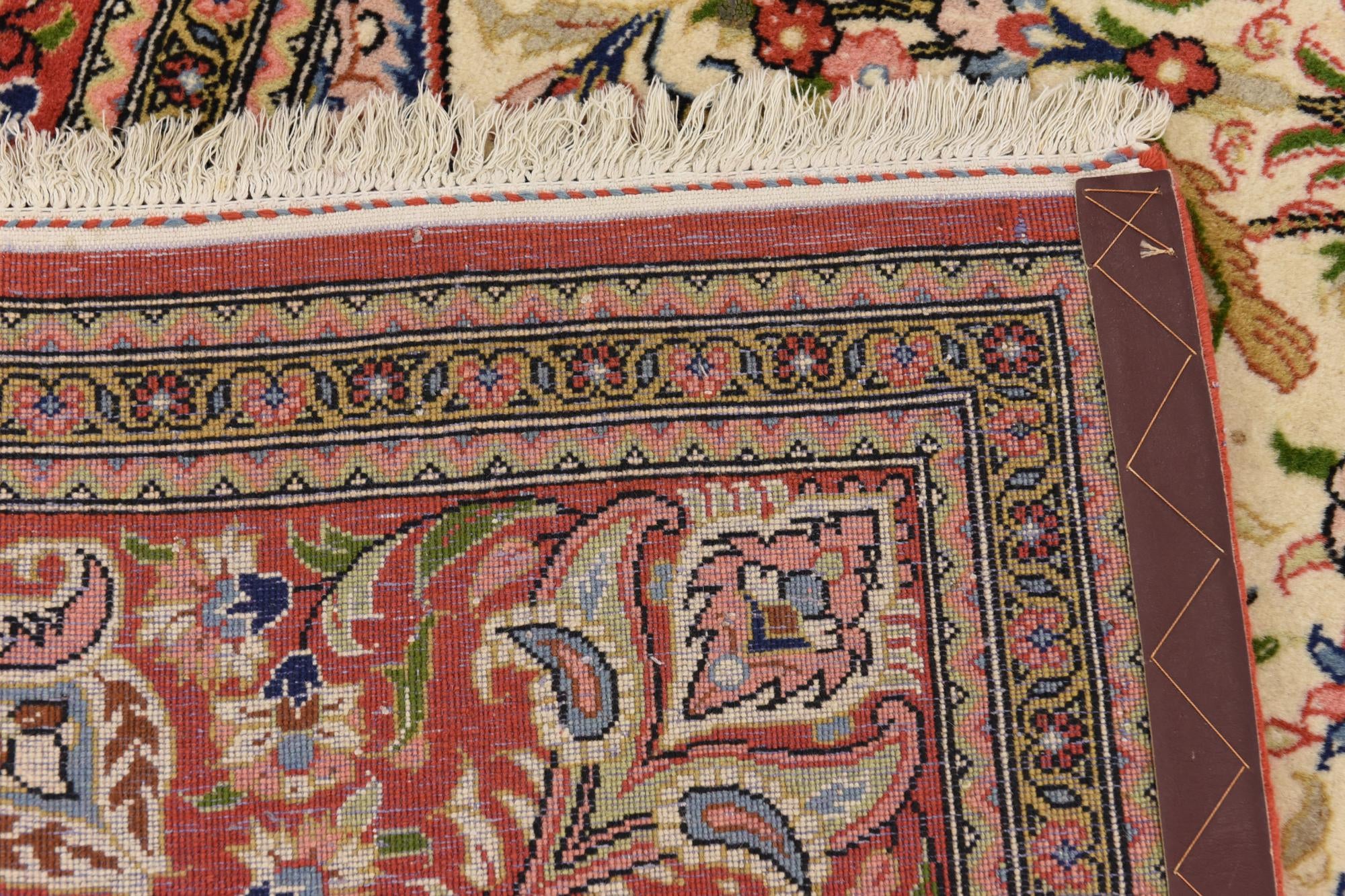 6' 7 x 10' Hand Knotted Qom Persian Rug