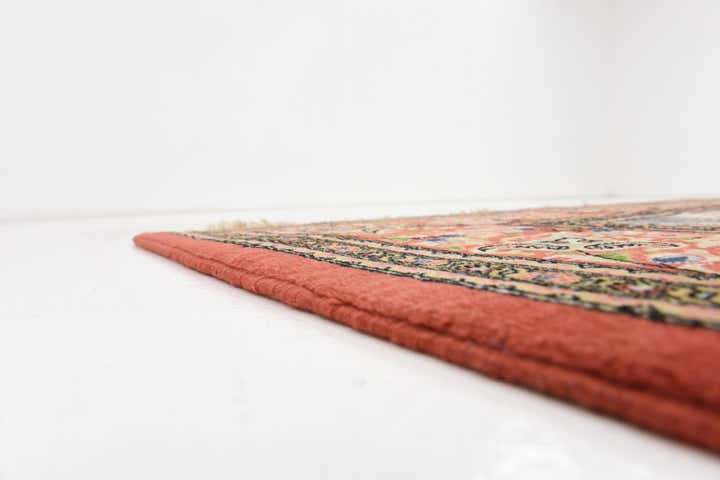 6' 7 x 10' Hand Knotted Qom Persian Rug