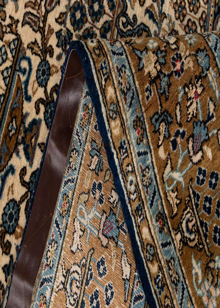 4' 8 x 6' 11 Hand Knotted Qom Persian Rug
