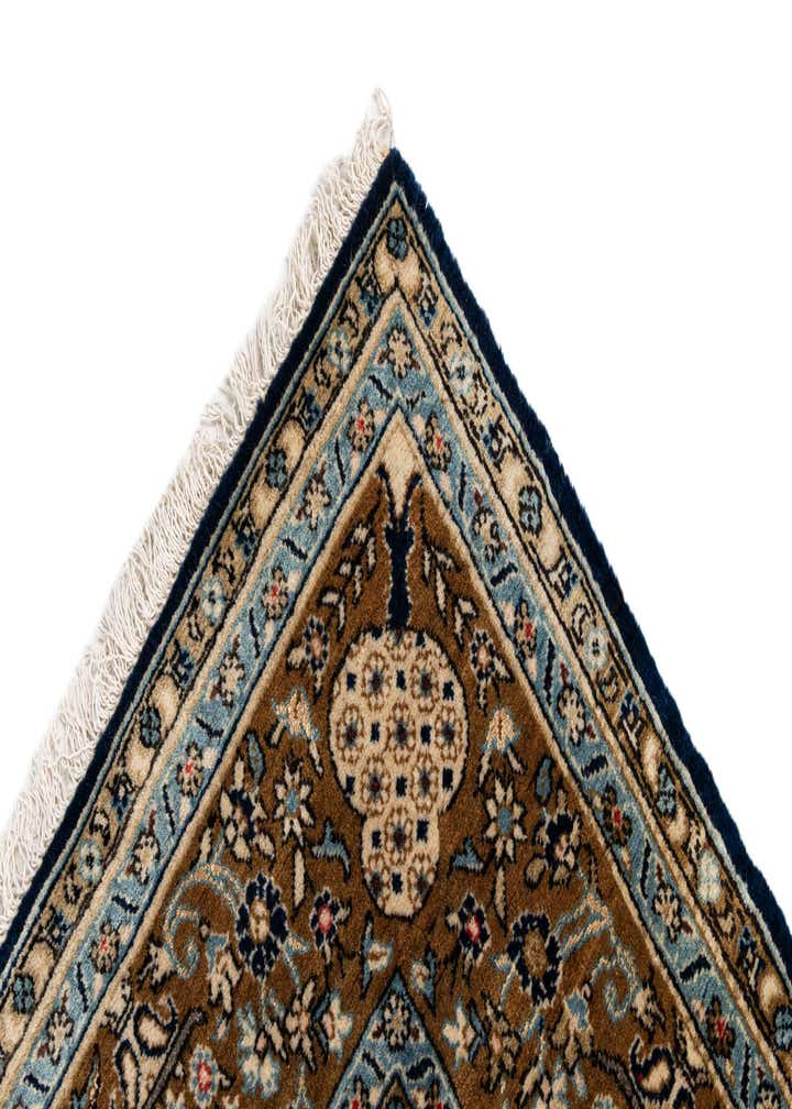 4' 8 x 6' 11 Hand Knotted Qom Persian Rug