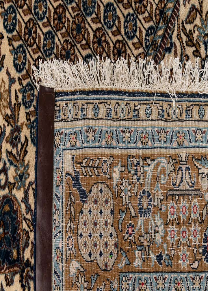 4' 8 x 6' 11 Hand Knotted Qom Persian Rug
