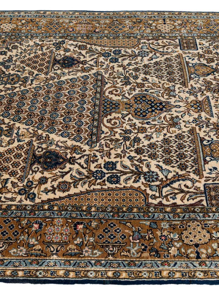 4' 8 x 6' 11 Hand Knotted Qom Persian Rug