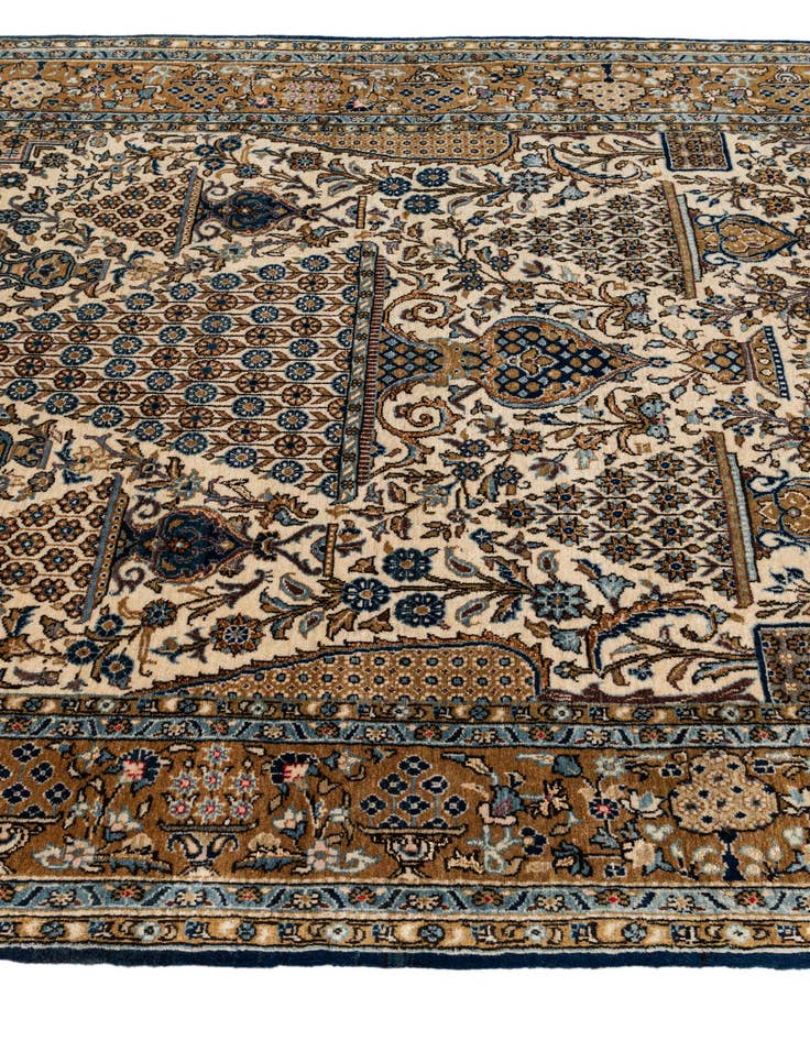 Detail image of 4' 8 x 6' 11 Hand Knotted Qom Persian Rug