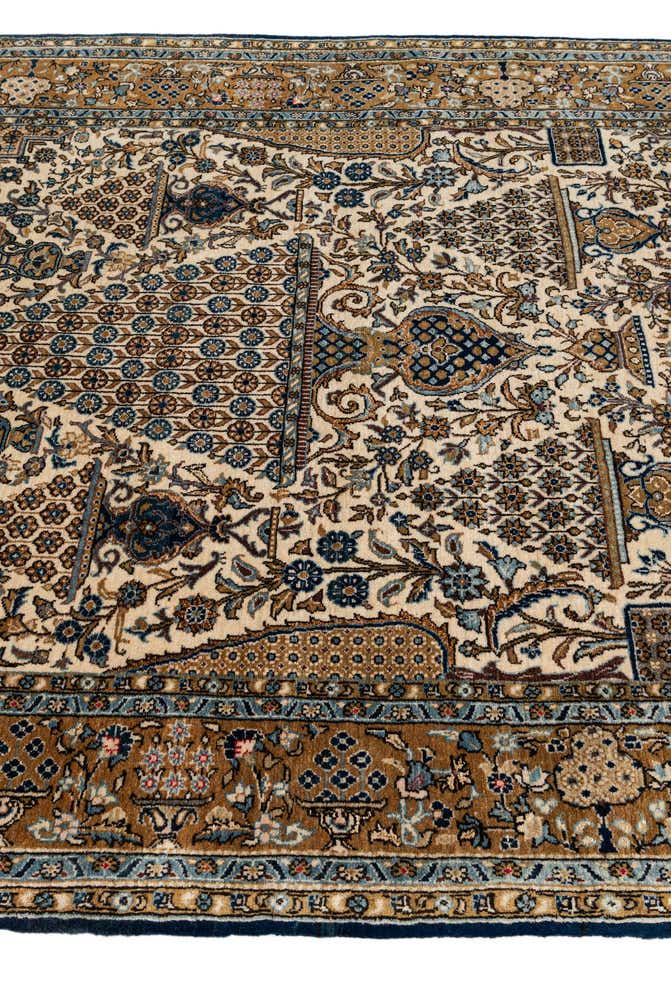 4' 8 x 6' 11 Hand Knotted Qom Persian Rug