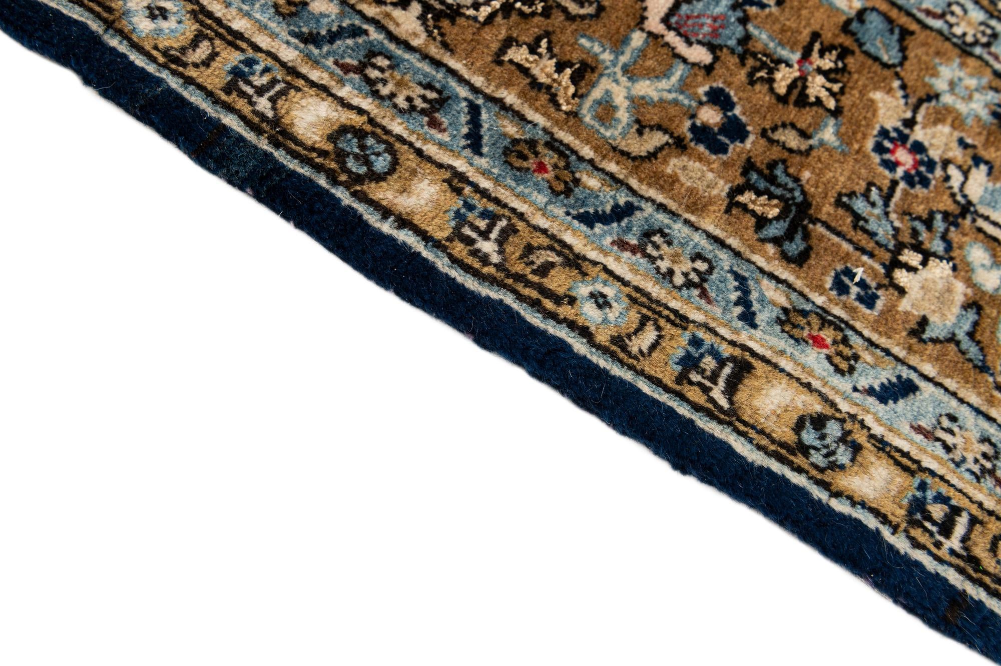 4' 8 x 6' 11 Hand Knotted Qom Persian Rug