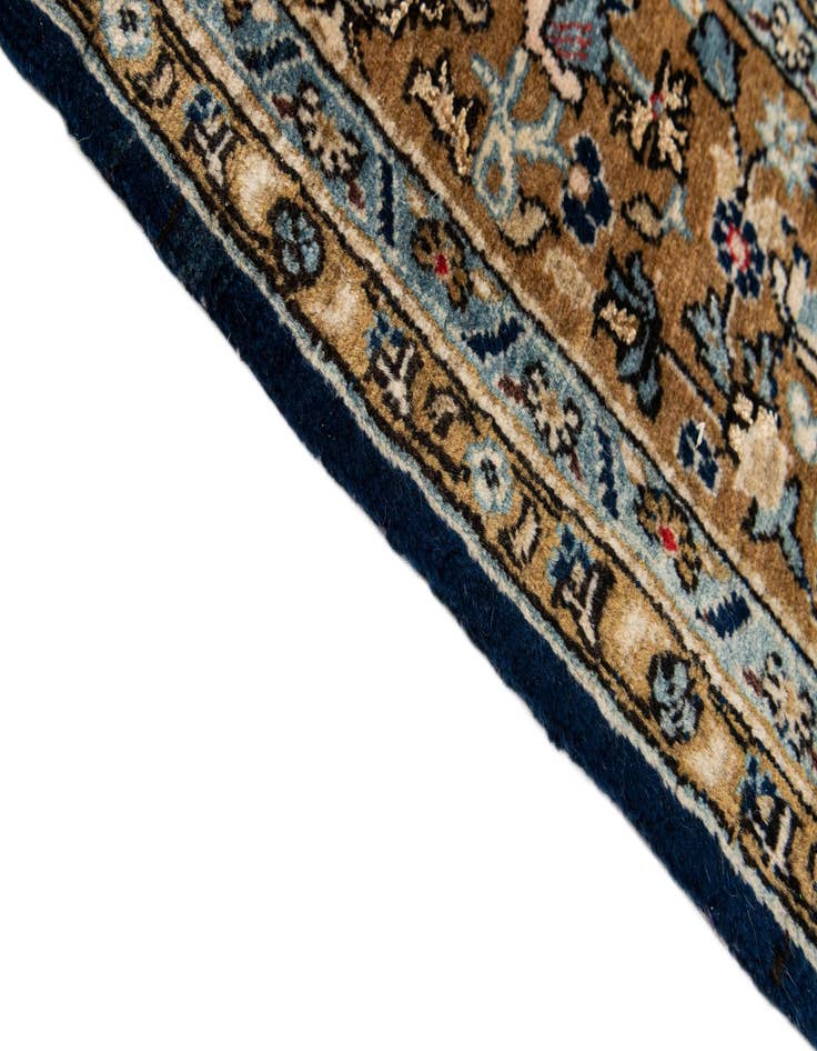 Detail image of 4' 8 x 6' 11 Hand Knotted Qom Persian Rug