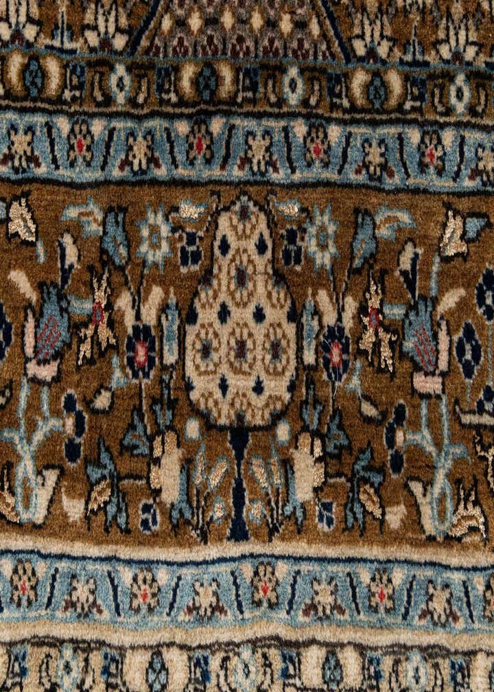 4' 8 x 6' 11 Hand Knotted Qom Persian Rug