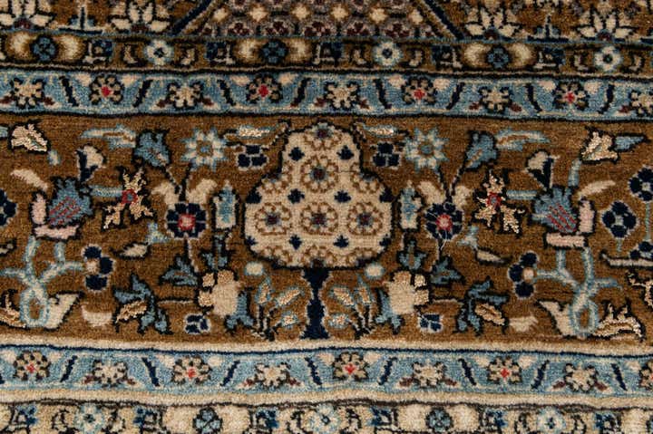 4' 8 x 6' 11 Hand Knotted Qom Persian Rug