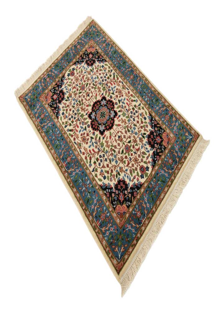 2' 8 x 4' Hand Knotted Qom Wool Rug