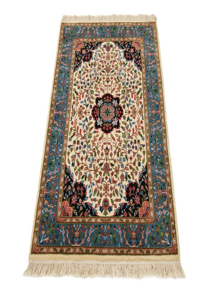 2' 8 x 4' Hand Knotted Qom Wool Rug