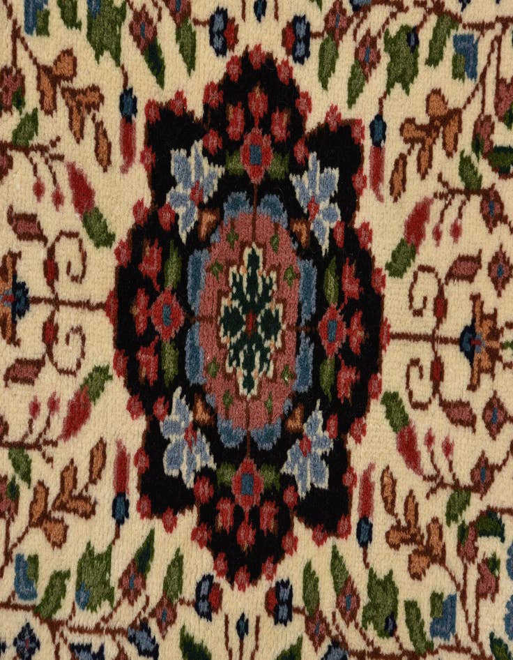 Detail image of 2' 8 x 4' Hand Knotted Qom Wool Rug