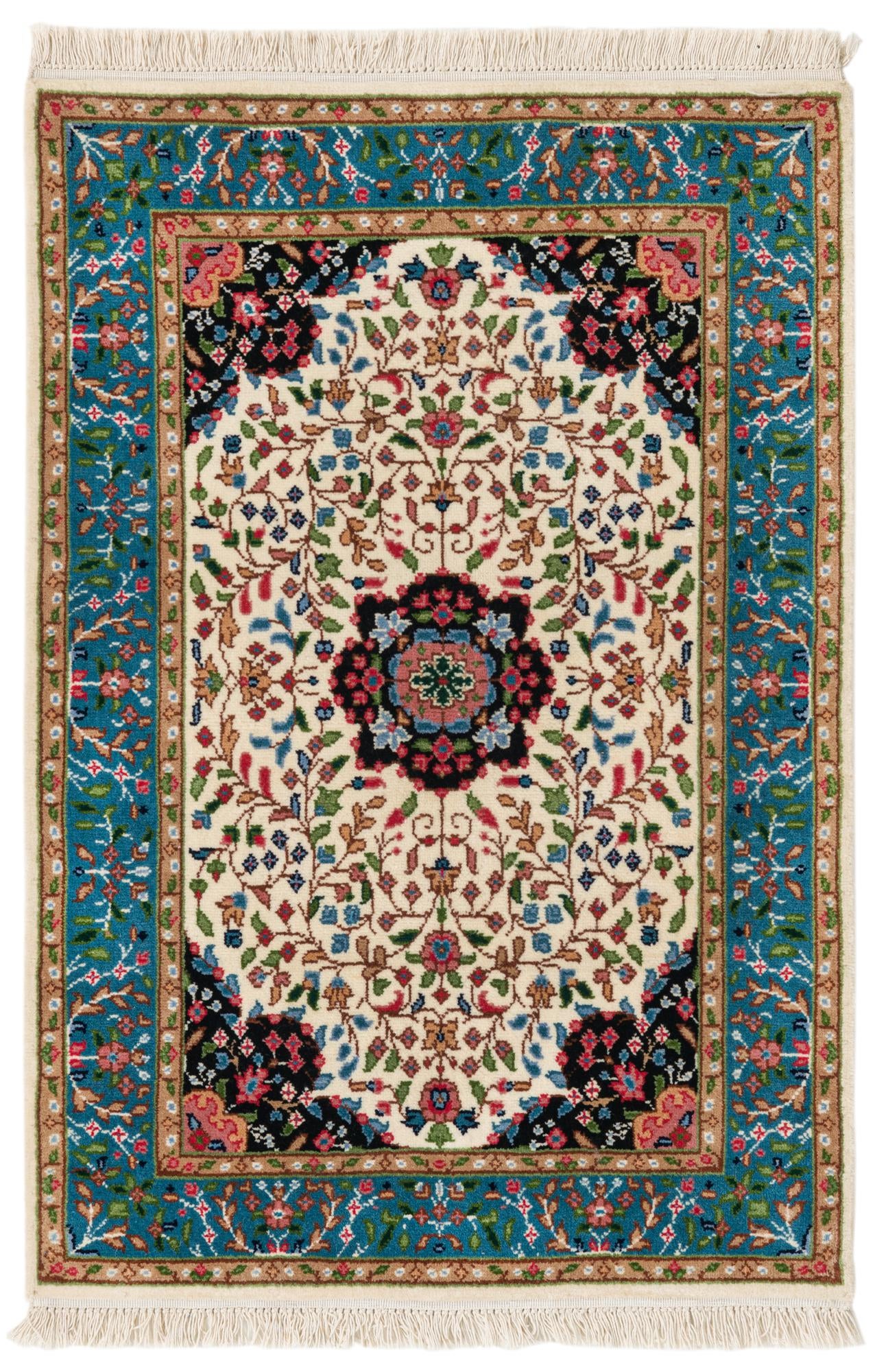 2' 8 x 4' Hand Knotted Qom Wool Rug
