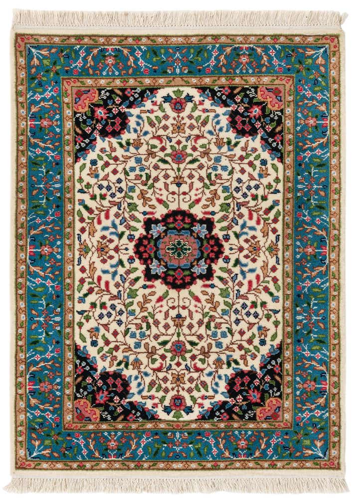 2' 8 x 4' Hand Knotted Qom Wool Rug