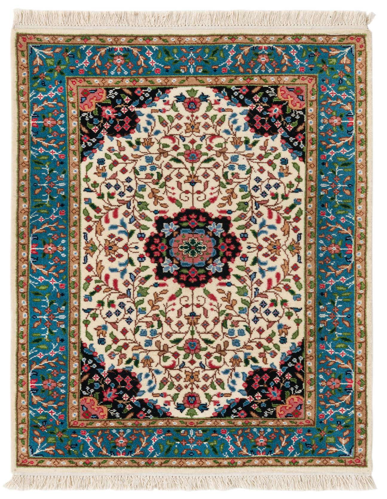 2' 8 x 4' Hand Knotted Qom Wool Rug
