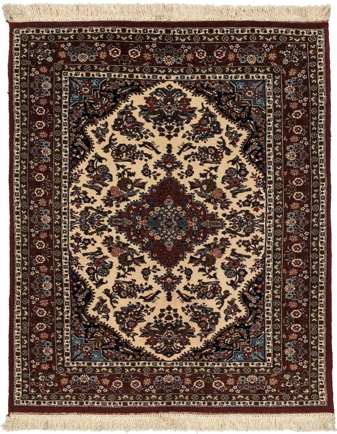 3' 8 x 6' 2 Hand Knotted Sarough Oriental Wool Rug
