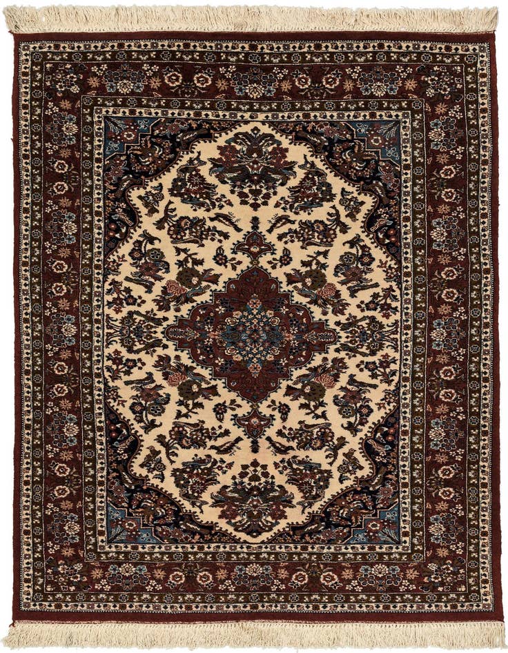 Detail image of 3' 8 x 6' 2 Hand Knotted Sarough Oriental Wool Rug