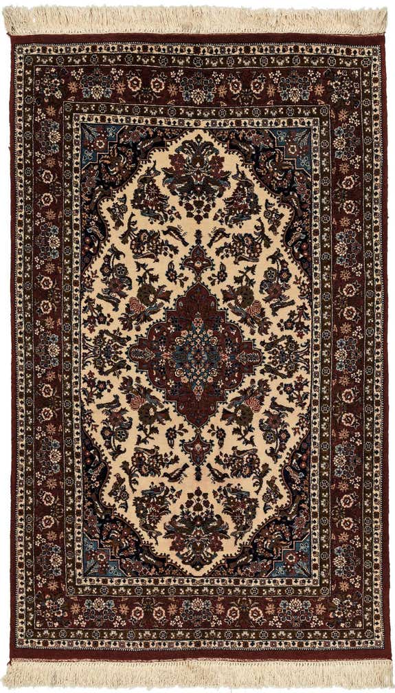 3' 8 x 6' 2 Hand Knotted Sarough Oriental Wool Rug