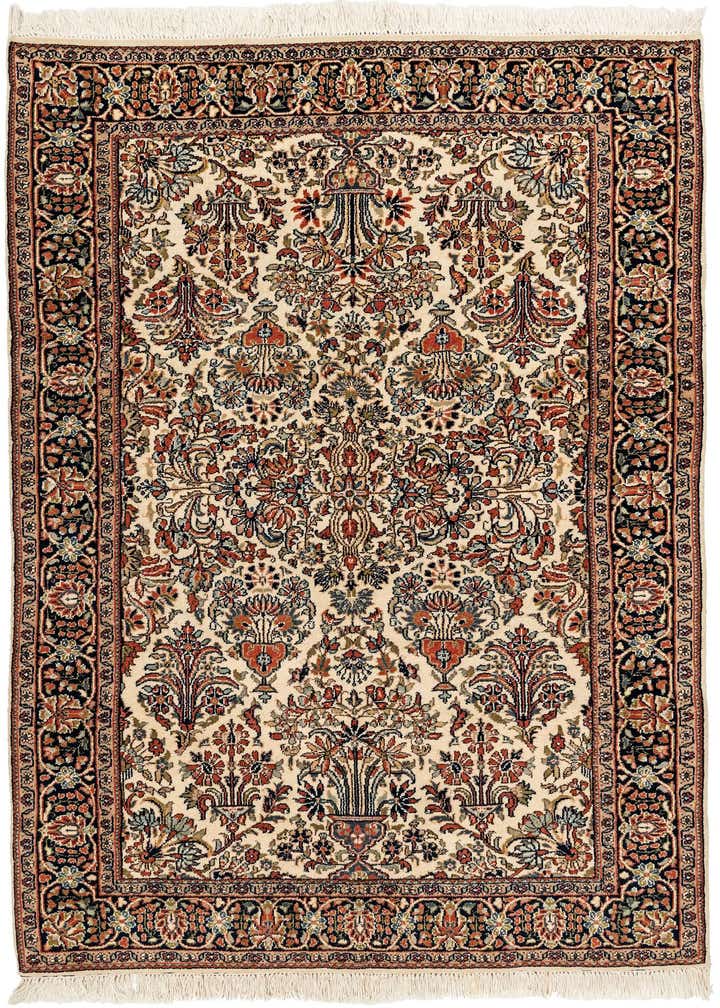 4' 2 x 5' 10 Hand Knotted Sarough Wool Rug