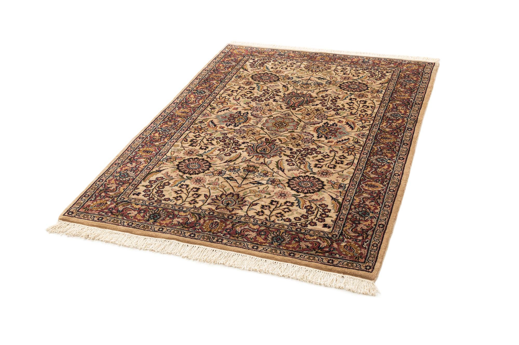 4' 3 x 6' 2 Hand Knotted Sarough Oriental Wool Rug