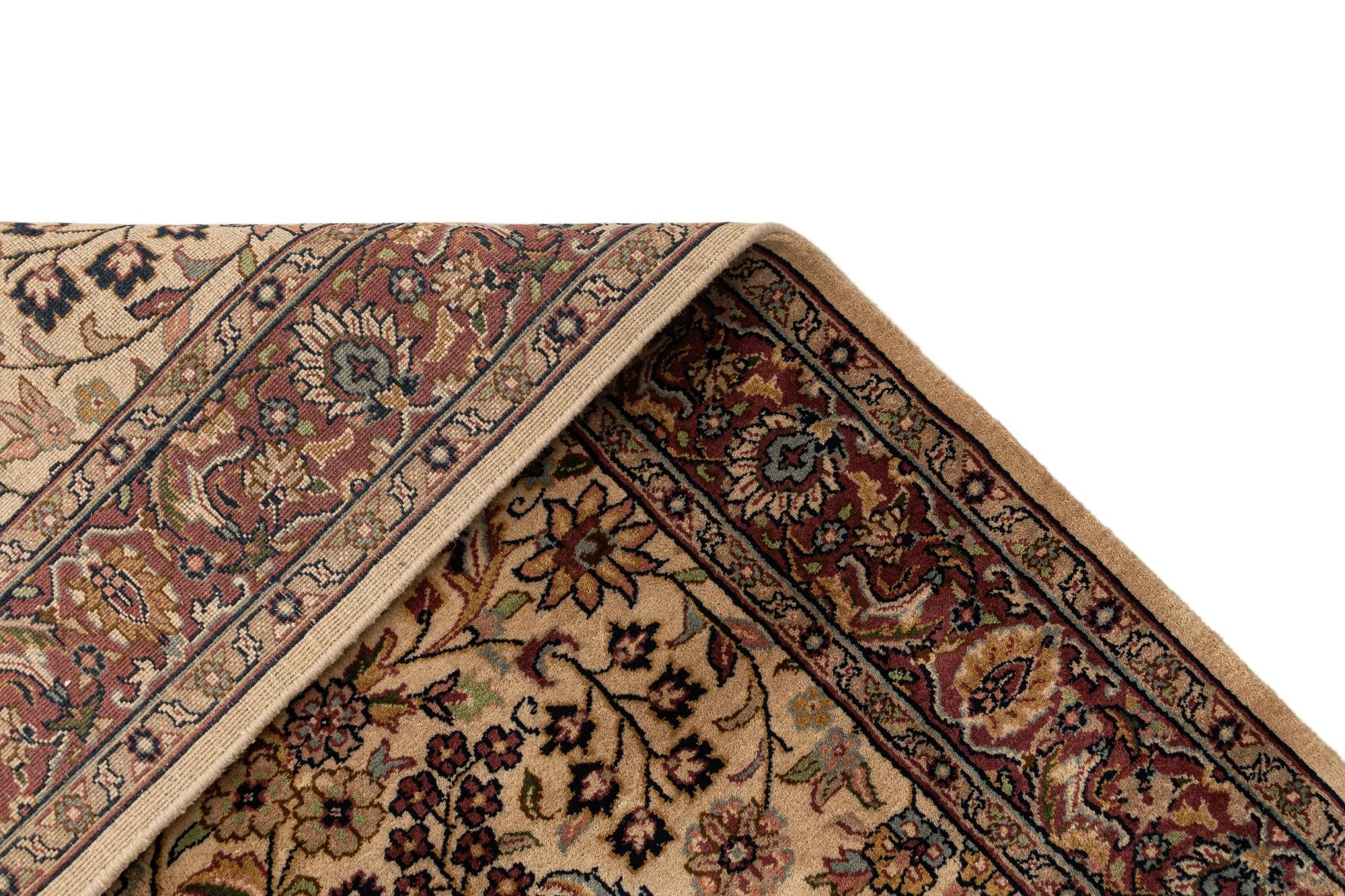 4' 3 x 6' 2 Hand Knotted Sarough Oriental Wool Rug