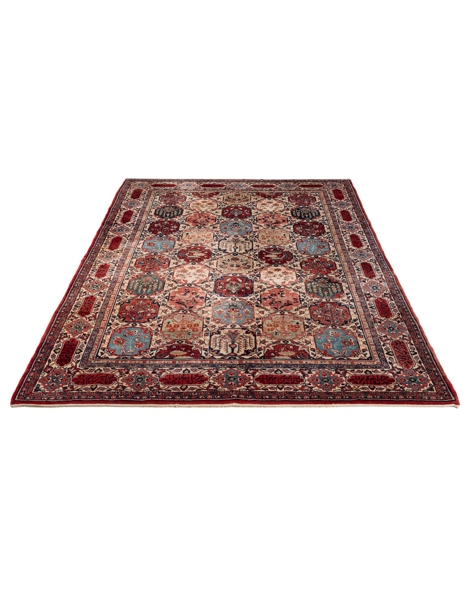 7' 2 x 10' 4 Hand Knotted Sarough Persian Wool Rug