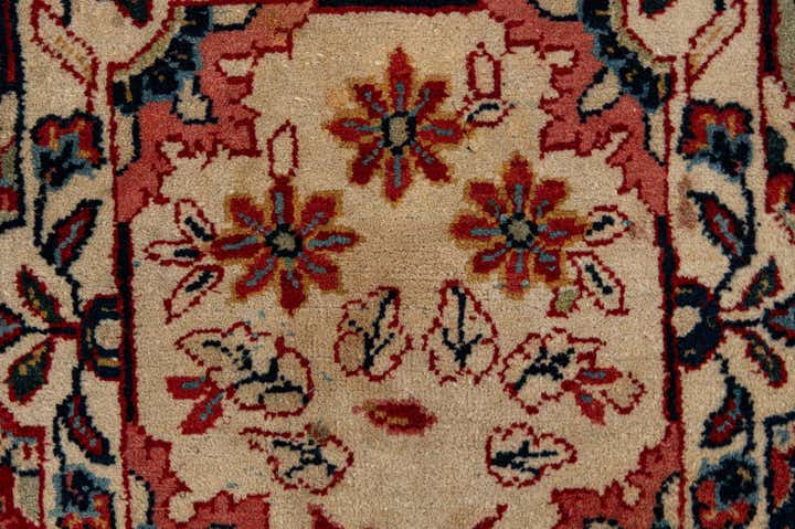 7' 2 x 10' 4 Hand Knotted Sarough Persian Wool Rug