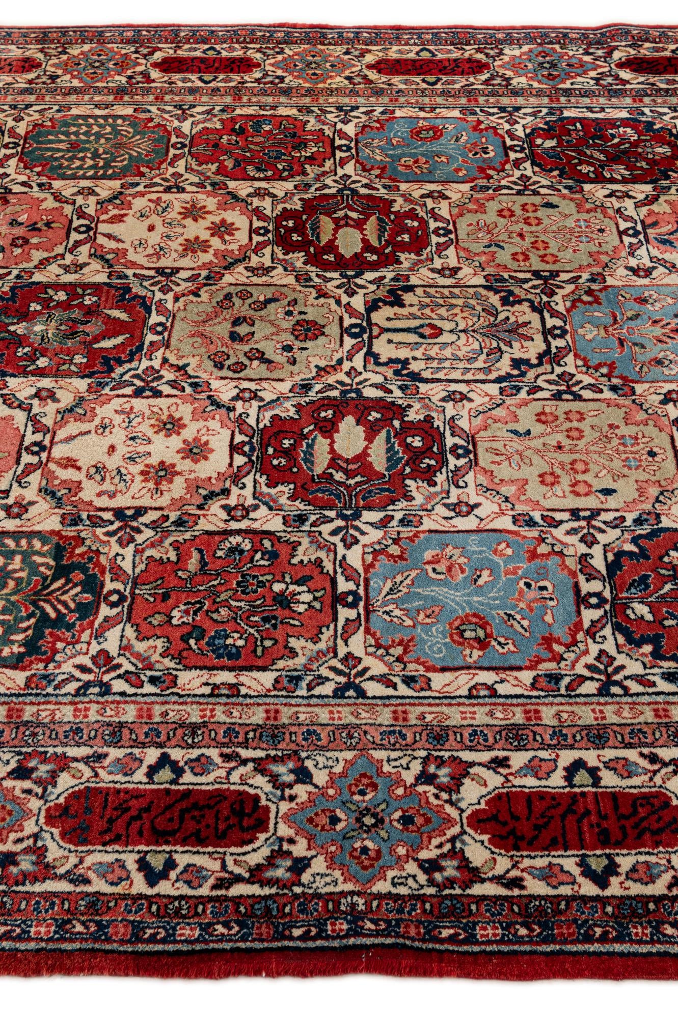 7' 2 x 10' 4 Hand Knotted Sarough Persian Wool Rug