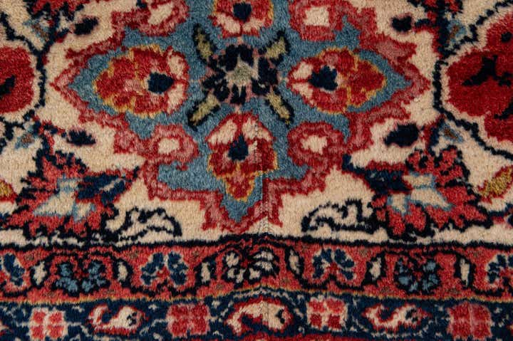 7' 2 x 10' 4 Hand Knotted Sarough Persian Wool Rug