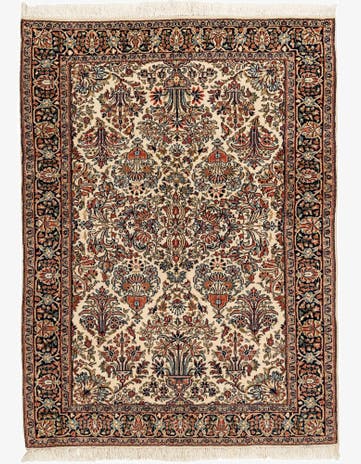 4' 2 x 5' 10 Hand Knotted Sarough Wool Rug