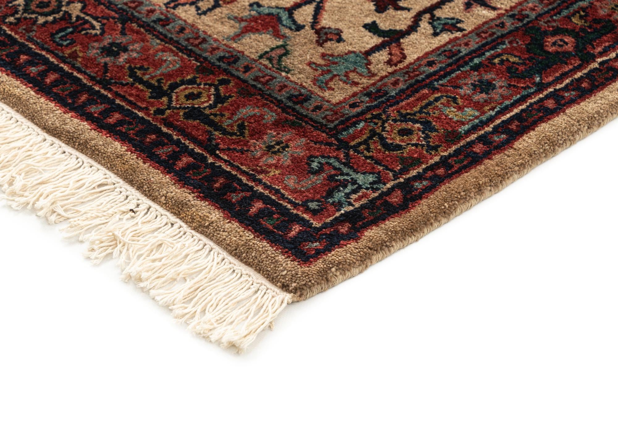 3' 4 x 6' 6 Hand Knotted Shahrbaft Wool Rug