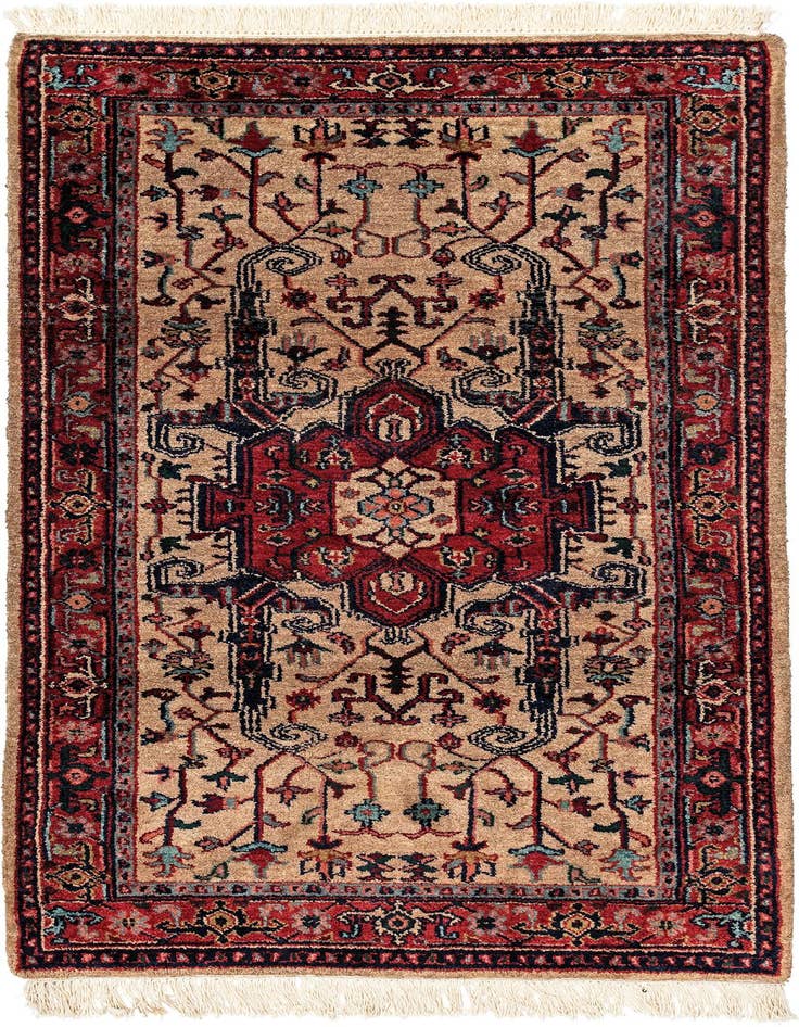 Detail image of 3' 4 x 6' 6 Hand Knotted Shahrbaft Wool Rug