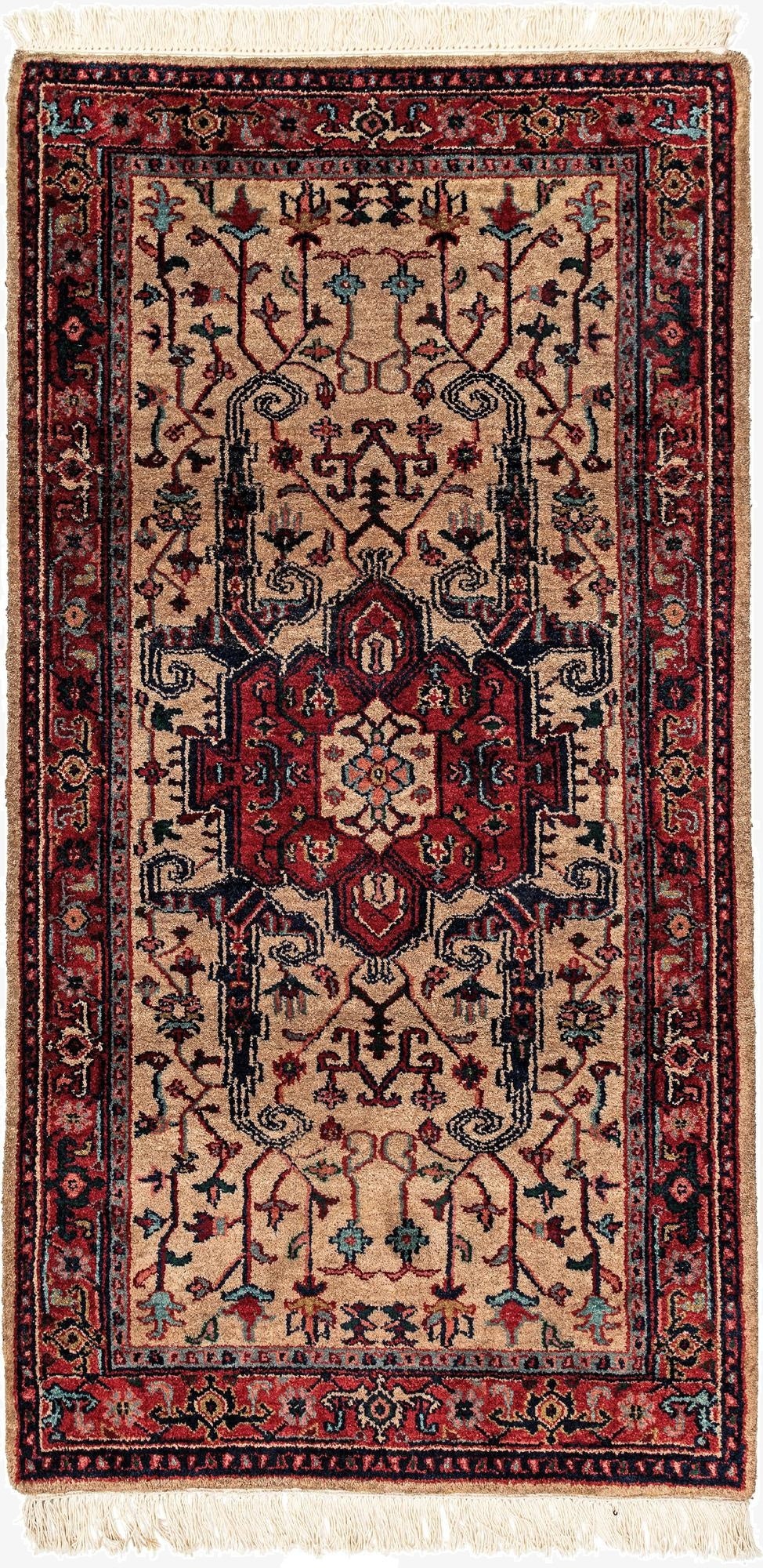 3' 4 x 6' 6  Hand Knotted Shahrbaft Wool Rug