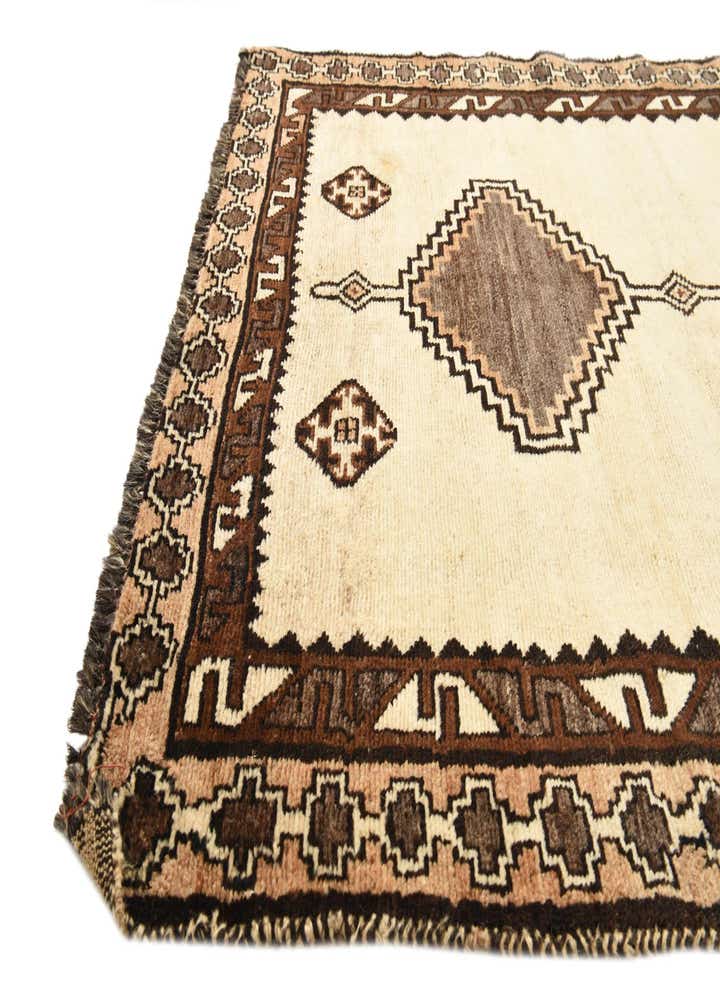 3' 9 x 7' Hand Knotted Shiraz-Gabbeh Persian Wool Rug