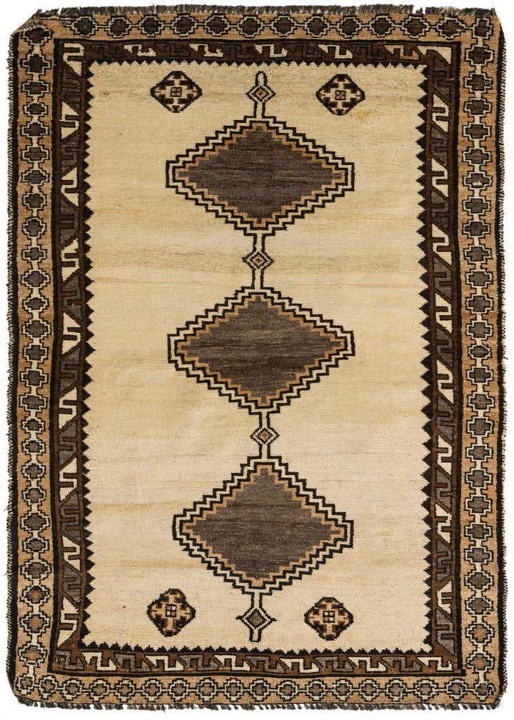 3' 9 x 7' Hand Knotted Shiraz-Gabbeh Persian Wool Rug