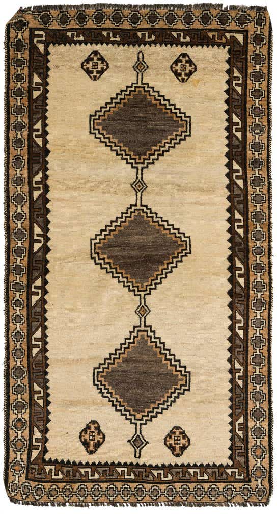 3' 9 x 7' Hand Knotted Shiraz-Gabbeh Persian Wool Rug