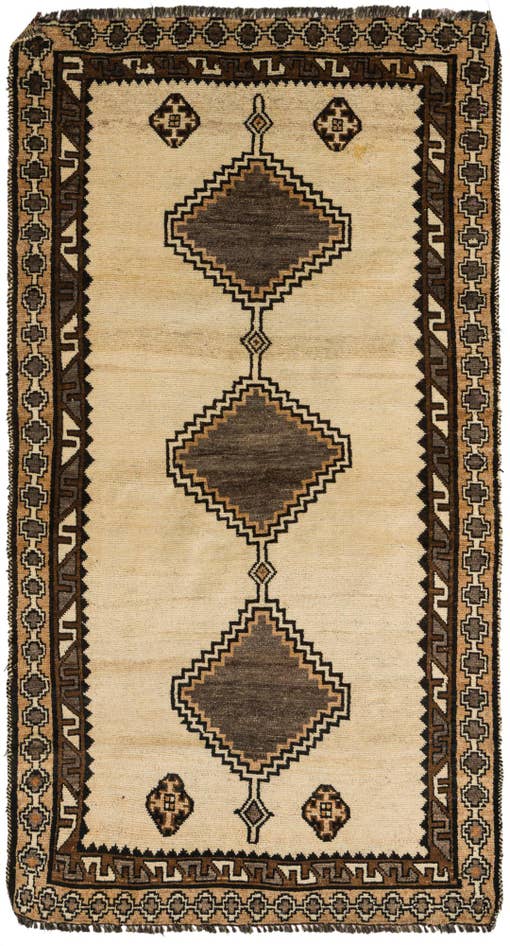 Detail image of 3' 9 x 7' Hand Knotted Shiraz-Gabbeh Persian Wool Rug