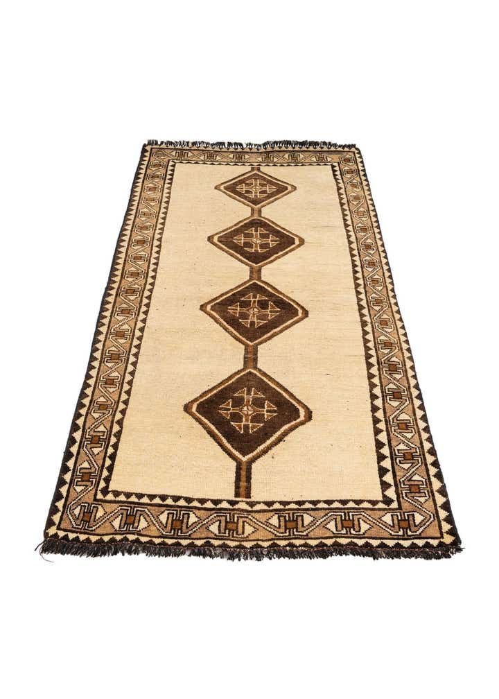 3' 5 x 6' 1 Hand Knotted Shiraz-Gabbeh Wool Rug