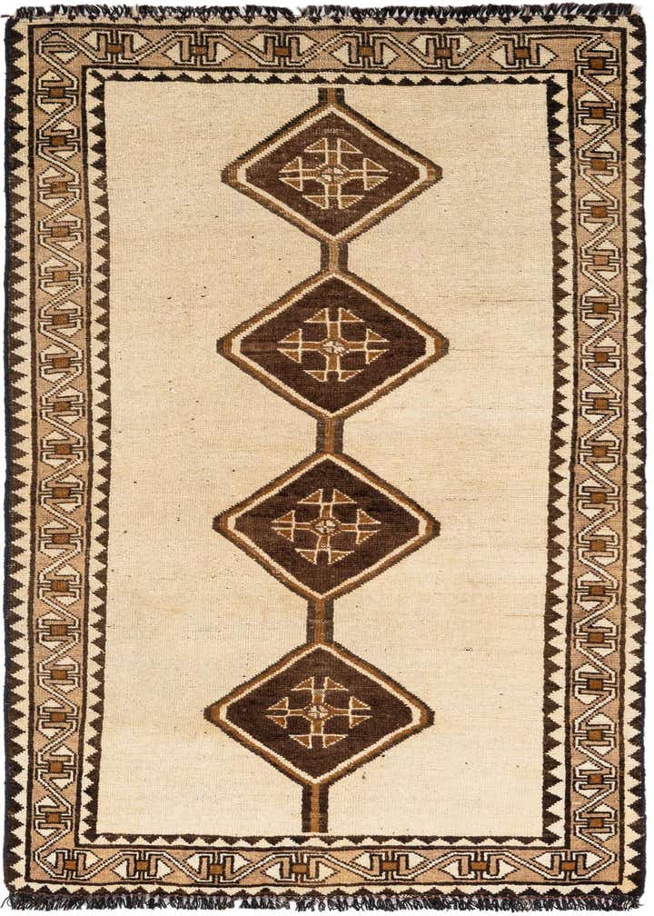 3' 5 x 6' 1 Hand Knotted Shiraz-Gabbeh Wool Rug
