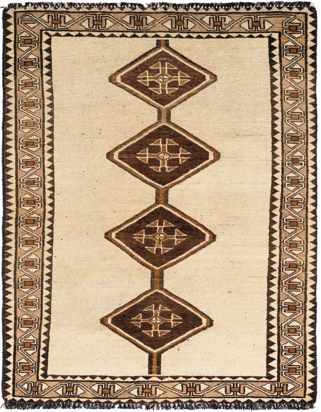 3' 5 x 6' 1 Hand Knotted Shiraz-Gabbeh Wool Rug