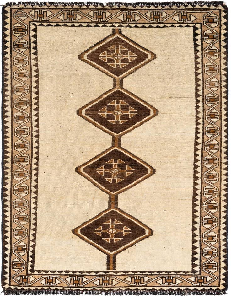 Detail image of 3' 5 x 6' 1 Hand Knotted Shiraz-Gabbeh Wool Rug