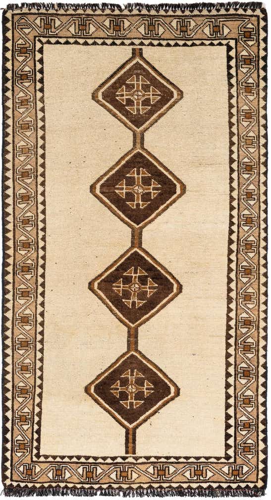3' 5 x 6' 1 Hand Knotted Shiraz-Gabbeh Wool Rug