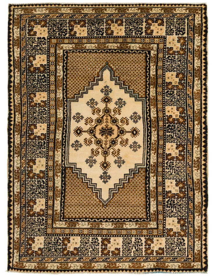 Detail image of 4' 10 x 8' Hand Knotted Shiraz Persian Wool Rug