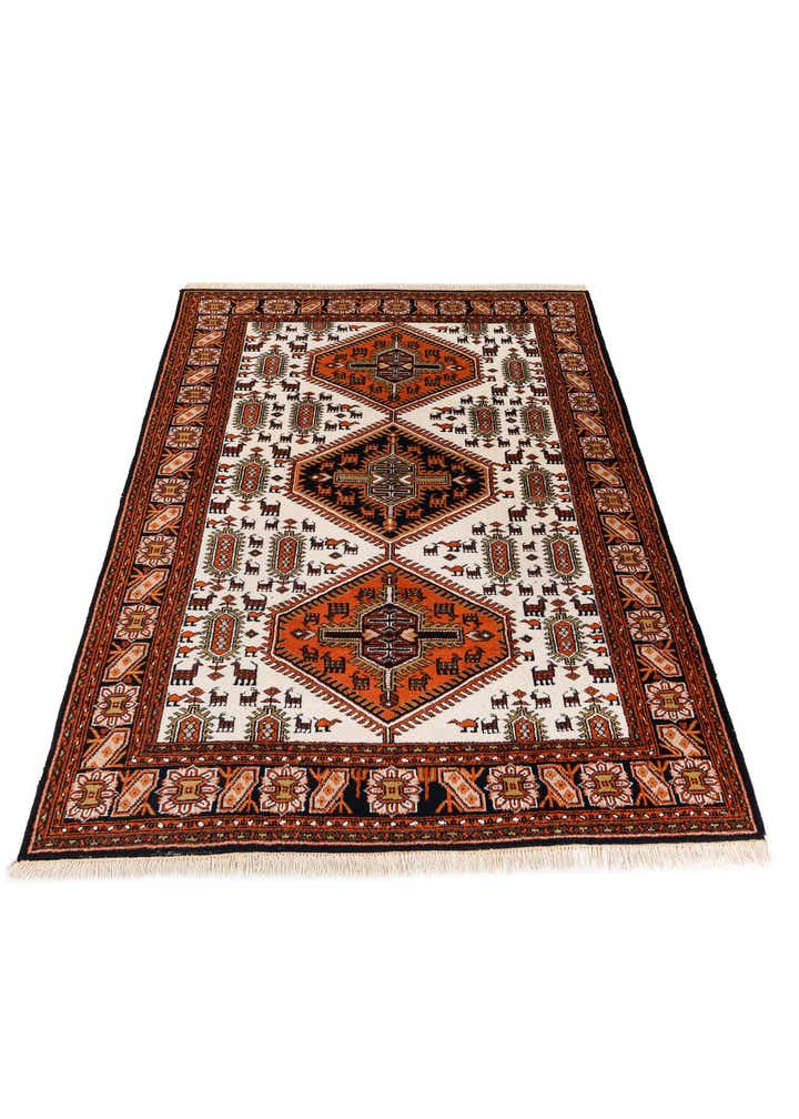 6' 8 x 10' Hand Knotted Shiraz Wool Rug
